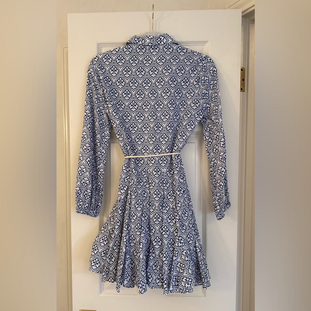 Zara Navy and White Floral Dress - Picture 4 of 5
